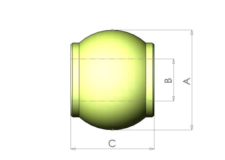 PC-Bola Cat.3 60x25 mm para enganche de tercer punto