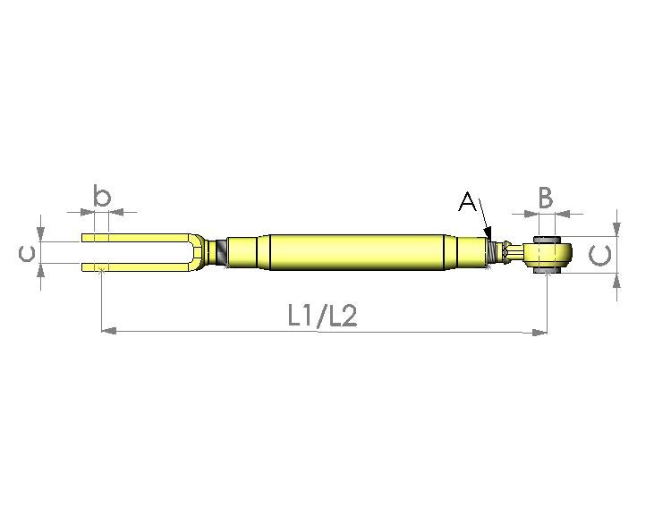 PC-Lift link 25-20 mms 615-815 mm