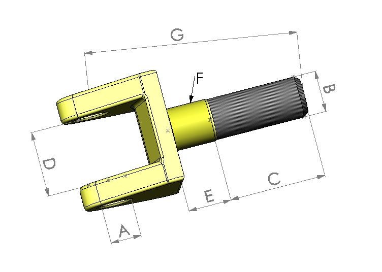 PC-Horquilla roscada para tensor lateral rosca 1″1/4 bulón 18 mm