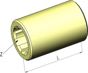 PC-Manguito Z6 1″3/8 70 mm