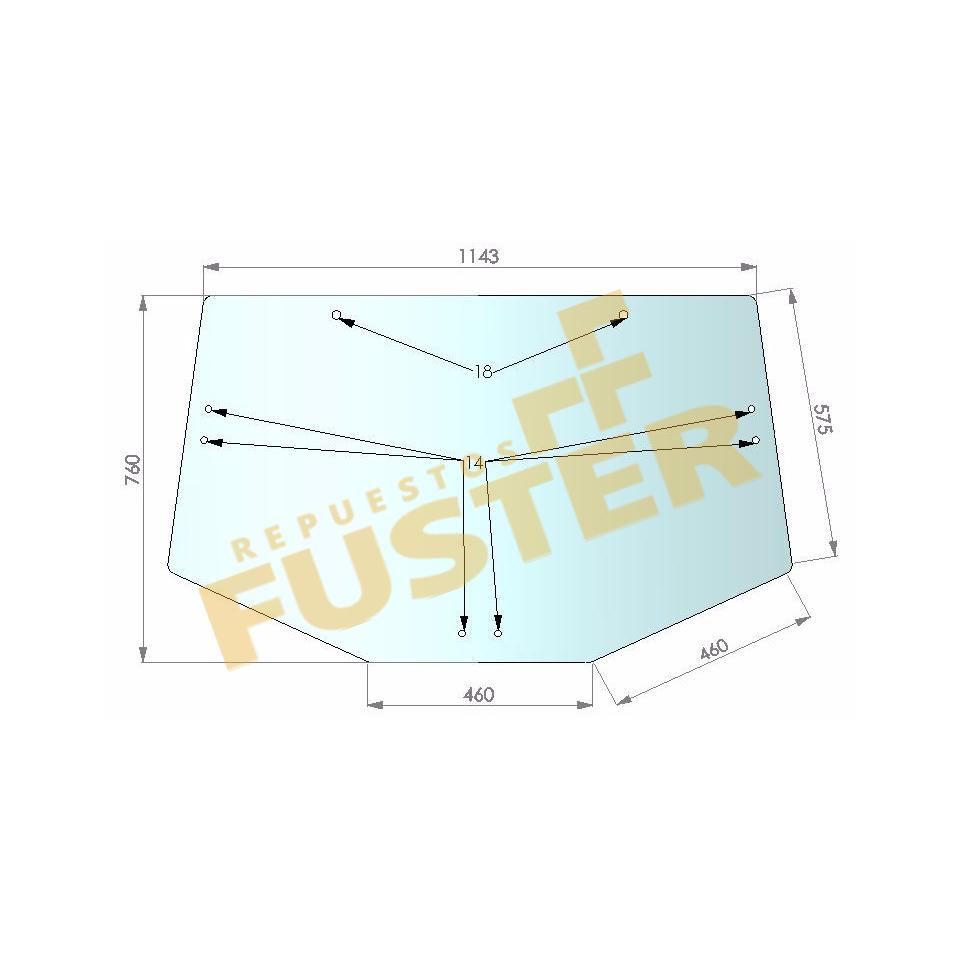 Glass upper rear-3171335
